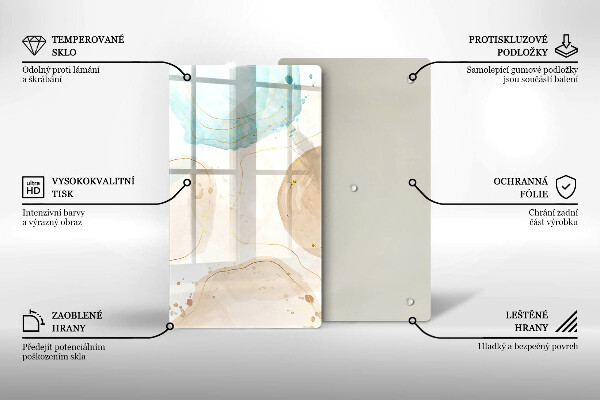 Glashällskydd modern Boho-fläckar och guld