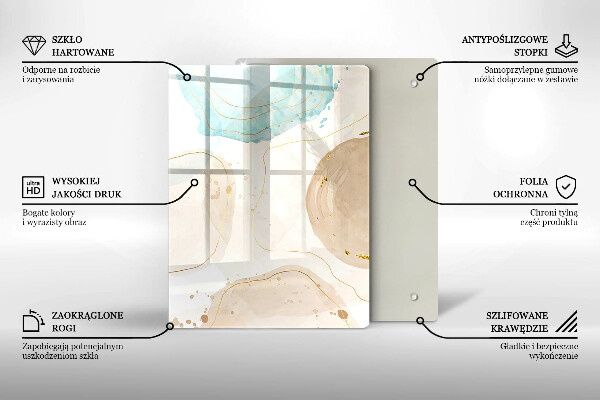 Glashällskydd modern Boho-fläckar och guld