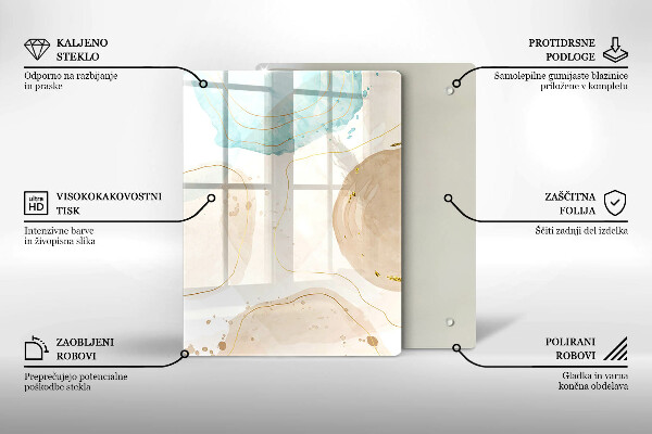 Glashällskydd modern Boho-fläckar och guld