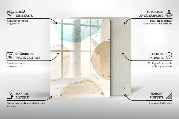 Glashällskydd modern Boho-fläckar och guld