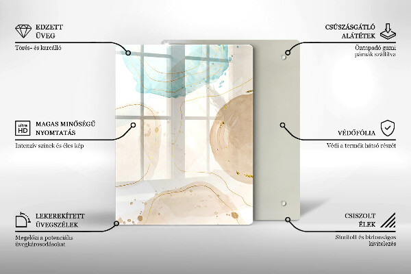 Glashällskydd modern Boho-fläckar och guld