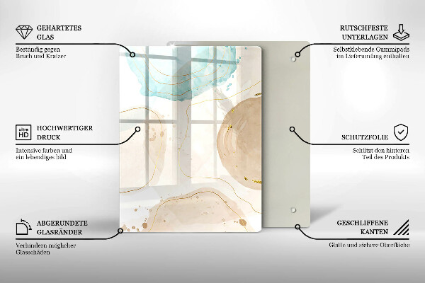 Glashällskydd modern Boho-fläckar och guld