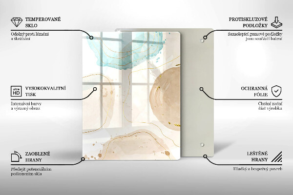 Glashällskydd modern Boho-fläckar och guld