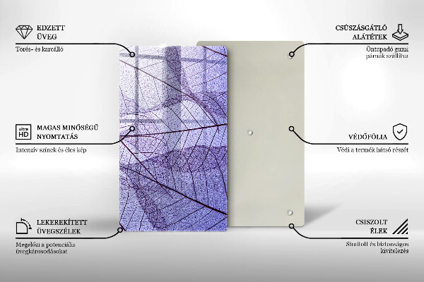 Glashällskydd modern Blad med ådror