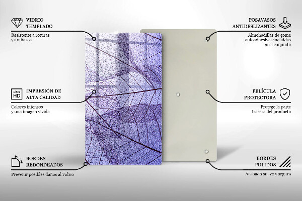 Glashällskydd modern Blad med ådror