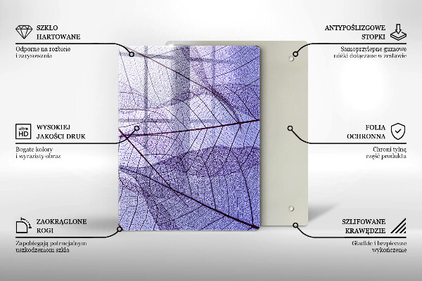 Glashällskydd modern Blad med ådror