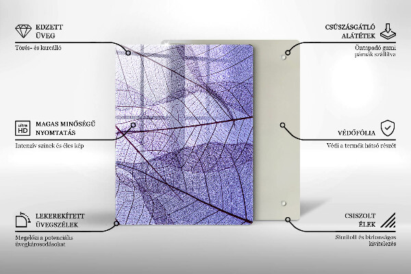 Glashällskydd modern Blad med ådror