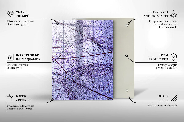Glashällskydd modern Blad med ådror