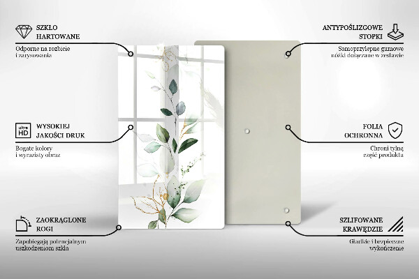 Glashällskydd modern Akvarell blad