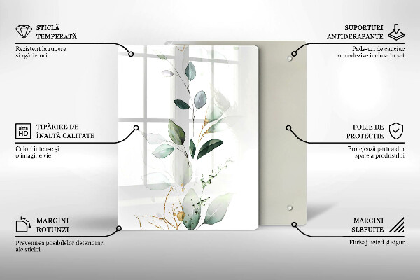 Glashällskydd modern Akvarell blad