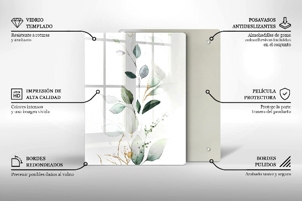 Glashällskydd modern Akvarell blad