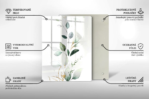Glashällskydd modern Akvarell blad