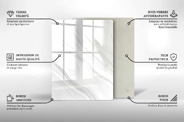 Glashällskydd modern Delikat marmor