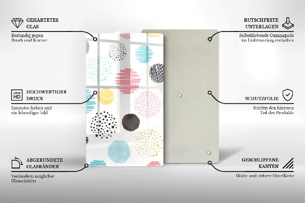 Glashällskydd modern Målade former