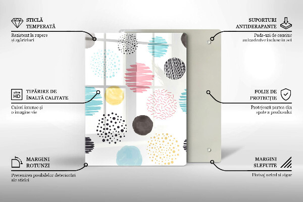 Glashällskydd modern Målade former