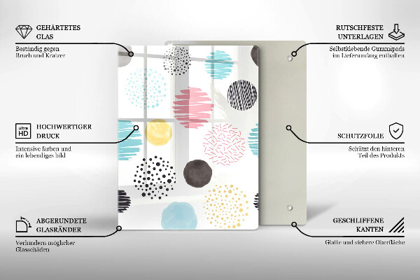 Glashällskydd modern Målade former