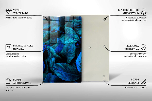 Glashällskydd modern Lämnar djungelvegetation