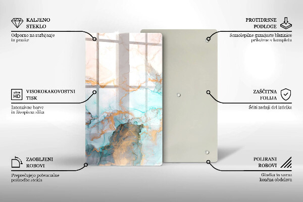 Glashällskydd modern Abstrakt marmor