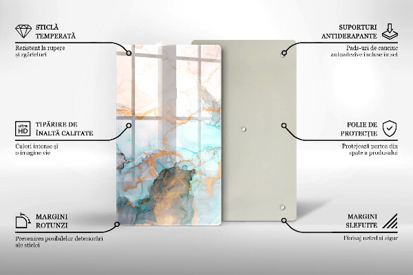 Glashällskydd modern Abstrakt marmor