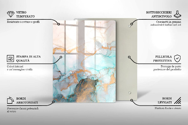 Glashällskydd modern Abstrakt marmor