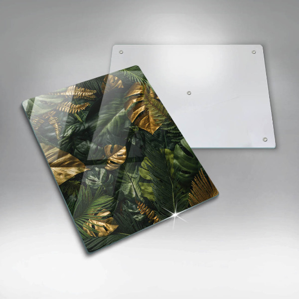 Glashällskydd modern Gyllene Monstera blad