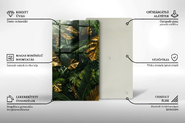 Glashällskydd modern Gyllene Monstera blad