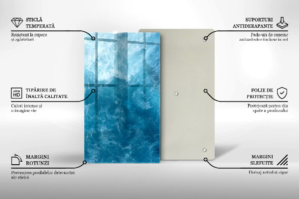 Glashällskydd modern Blått vatten