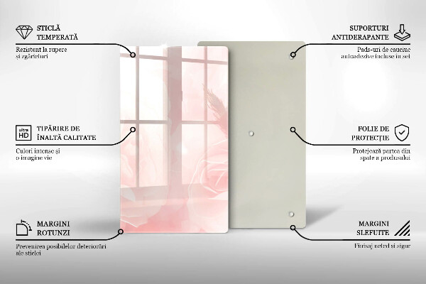 Glashällskydd modern Pastellrosor bakgrund