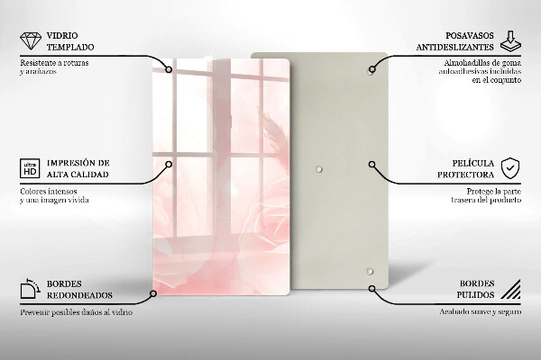 Glashällskydd modern Pastellrosor bakgrund