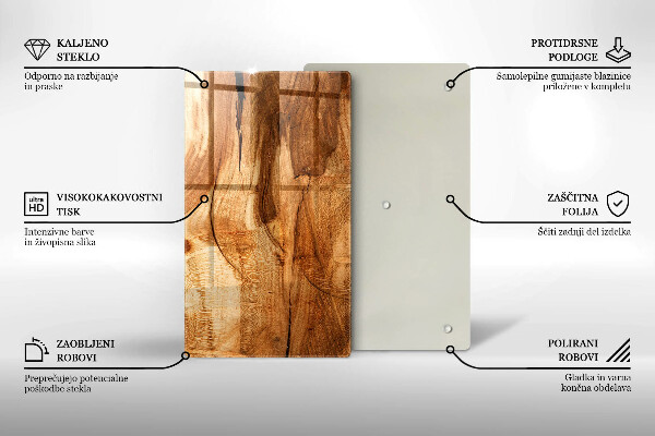 Glashällskydd modern Träskiva textur