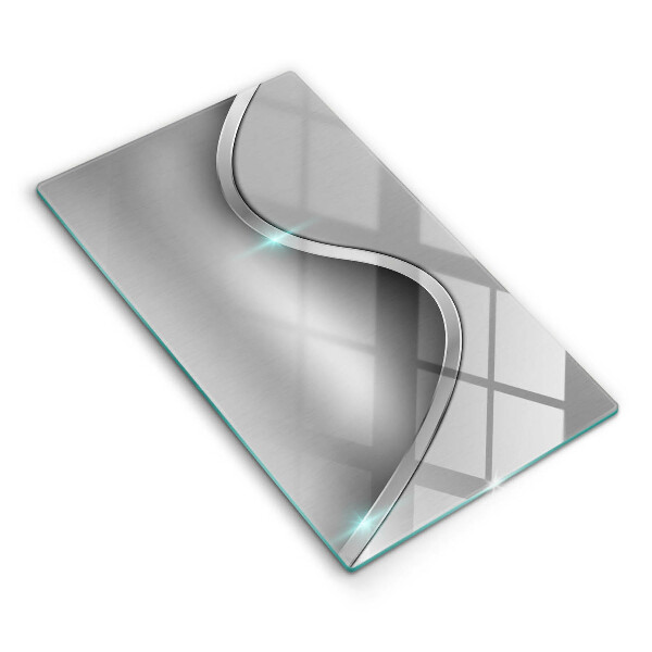 Glashällskydd modern Abstrakt silvermetall