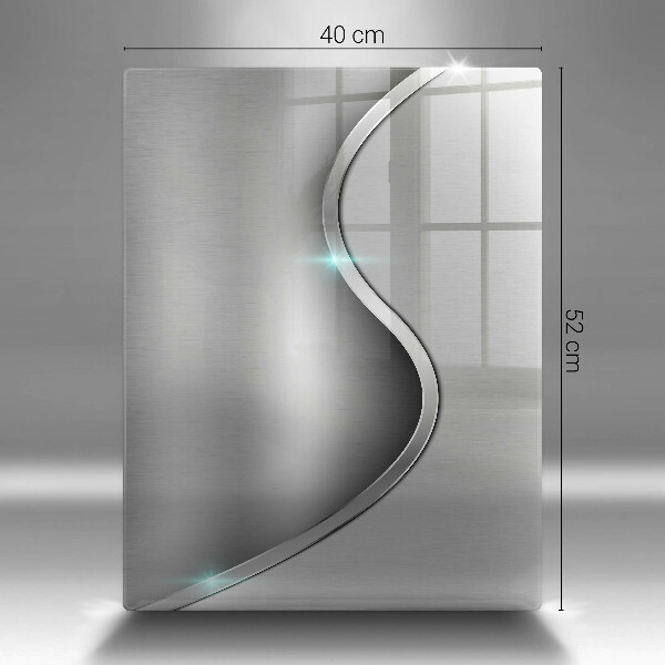 Glashällskydd modern Abstrakt silvermetall