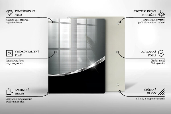 Glashällskydd modern Abstraktion med metall