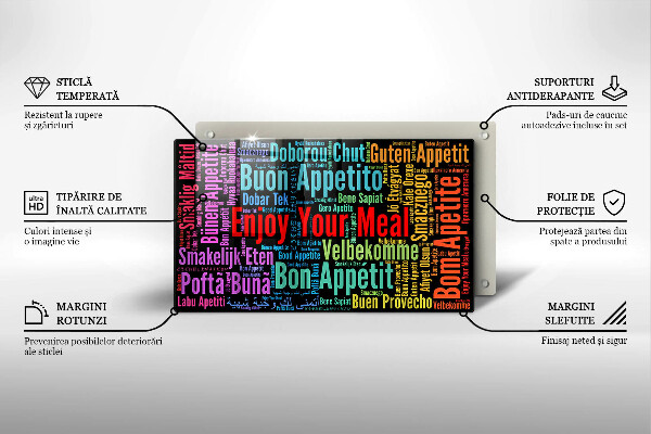 Spisskyddsplatta original God aptit undertexter språk