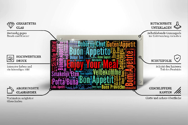 Spisskyddsplatta original God aptit undertexter språk
