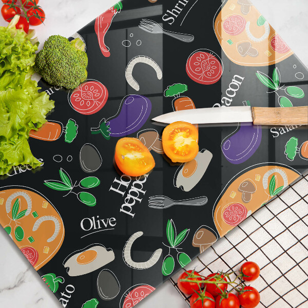 Spisskyddsplatta original Mat illustration