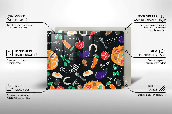 Spisskyddsplatta original Mat illustration