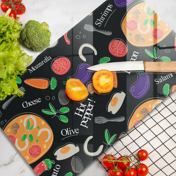 Spisskyddsplatta original Mat illustration