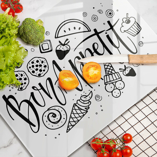 Kokkärlskydd original Inskriptionen bon appetit