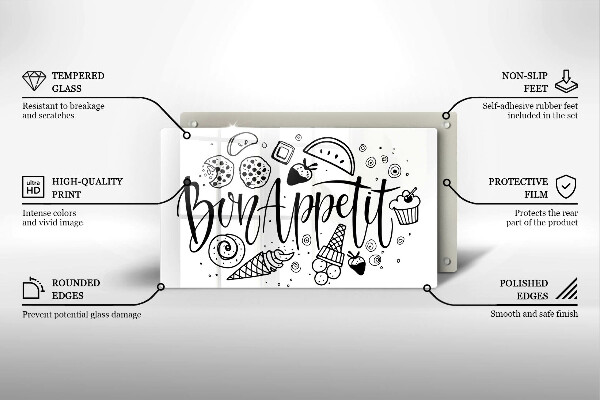 Kokkärlskydd original Inskriptionen bon appetit