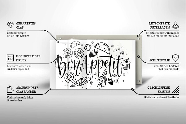 Kokkärlskydd original Inskriptionen bon appetit