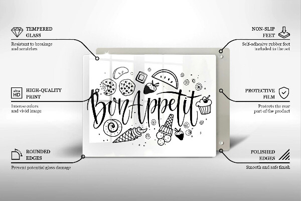 Kokkärlskydd original Inskriptionen bon appetit