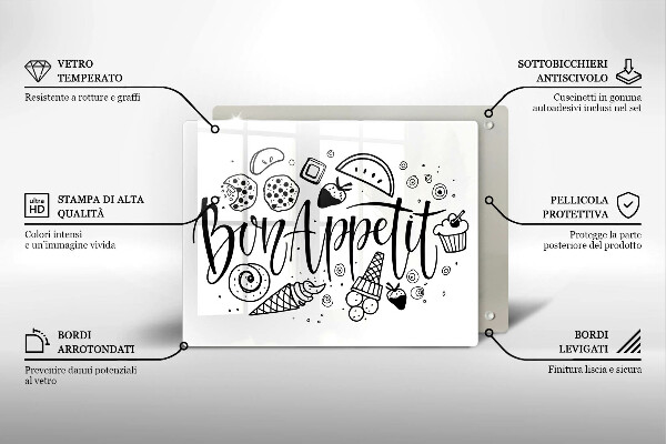 Kokkärlskydd original Inskriptionen bon appetit