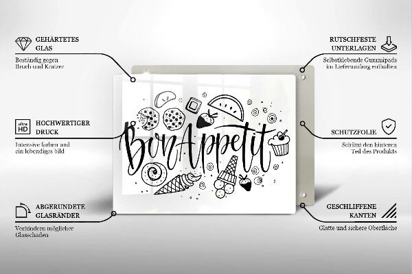 Kokkärlskydd original Inskriptionen bon appetit