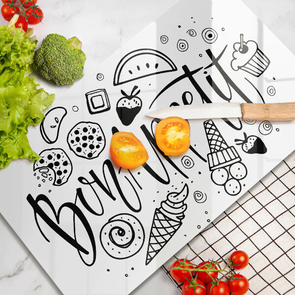 Kokkärlskydd original Inskriptionen bon appetit