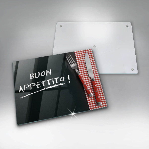 Glashällskydd original Inskriptionen buon appetito!
