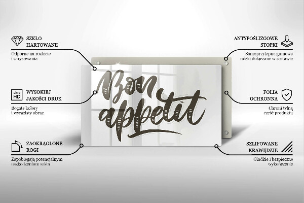 Kokkärlskydd original Inskriptionen bon appetit