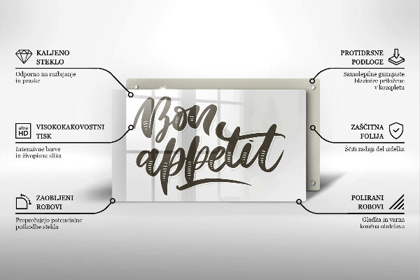 Kokkärlskydd original Inskriptionen bon appetit