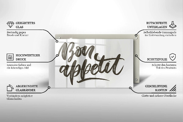 Kokkärlskydd original Inskriptionen bon appetit