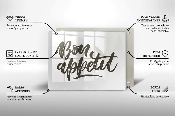 Kokkärlskydd original Inskriptionen bon appetit